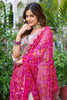 Endearing Off-White Thread Work Tissue Silk Lehenga Choli With Dupatta