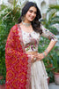 Ravishing Off-White Sequins Tissue Silk Wedding Wear Lehenga Choli