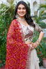 Ravishing Off-White Sequins Tissue Silk Wedding Wear Lehenga Choli