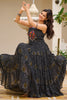 Wonderful Black Bandhani Printed Georgette Traditional Gown