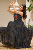 Wonderful Black Bandhani Printed Georgette Traditional Gown