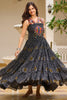 Wonderful Black Bandhani Printed Georgette Traditional Gown