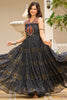 Wonderful Black Bandhani Printed Georgette Traditional Gown