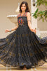 Wonderful Black Bandhani Printed Georgette Traditional Gown