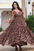 Superb Brown Bandhani Printed Georgette Navratri Special Gown