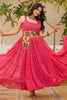 Fantastic Pink Bandhani Printed Georgette Navratri Special Gown
