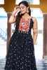 Attractive Black Georgette Gamthi Work Navratri Wear Gown