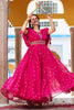 Bewitching Pink Georgette Gamthi Work Navratri Special Gown