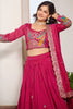 Charming Pink Thread Embroidered Silk Traditional Lehenga Choli