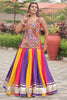 Good-looking Gamthi Work Multi-Color Cotton Navratri Lehenga Choli