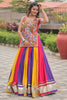 Good-looking Gamthi Work Multi-Color Cotton Navratri Lehenga Choli