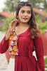Stunning Red Border Work Cotton Navratri Wear Lehenga Choli