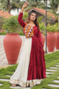 Stunning Red Border Work Cotton Navratri Wear Lehenga Choli