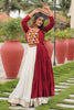 Stunning Red Border Work Cotton Navratri Wear Lehenga Choli