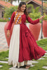 Stunning Red Border Work Cotton Navratri Wear Lehenga Choli