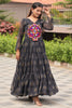 Glamorous Black Bandhani Printed Georgette Traditional Gown