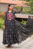 Glamorous Black Bandhani Printed Georgette Traditional Gown