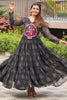 Glamorous Black Bandhani Printed Georgette Traditional Gown