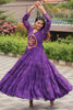 Enchanting Blue Mirror Work Georgette Navratri Wear Gown