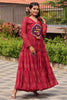 Astonishing Red Bandhani Printed Georgette Navratri Special Gown