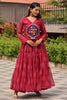 Astonishing Red Bandhani Printed Georgette Navratri Special Gown