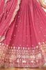 Amazing Pink Sequins Georgette Wedding Lehenga Choli With Dupatta