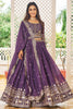 Fantastic Purple Sequins Georgette Lehenga Choli With Dupatta