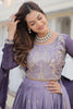 Astonishing Grey Zari Embroidered Chinon Bridesmaid Lehenga Choli