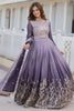 Astonishing Grey Zari Embroidered Chinon Bridesmaid Lehenga Choli