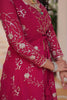 Bewitching Pink Sequins Georgette Crop Top Palazzo With Shrug