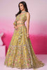 Adorable Mustard Sequins Silk Wedding Wear Lehenga Choli With Dupatta