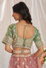 Stunning Pink & Green Heavy Embroidered Wedding Wear Lehenga Choli