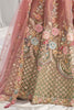 Stunning Pink & Green Heavy Embroidered Wedding Wear Lehenga Choli