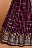 Captivating Purple Embroidered Georgette Lehenga Choli With Dupatta