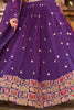 Glamorous Purple Sequins Georgette Navratri Wear Lehenga Choli