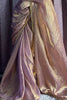 Gorgeous Rose Gold Hand Work Event Wear Saree With Blouse