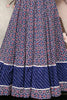 Graceful Blue Digital Printed Crepe Festival Wear Gown
