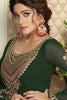 Wonderful Green Zari Embroidered Silk Festival Wear Lehenga With Suit