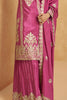 Alluring Pink Zari Embroidered Chinon Eid Special Palazzo Suit