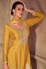 Adorable Yellow Bandhani Printed Chinon Palazzo Suit With Dupatta