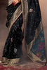 Beloved Black Zari Weaving Silk Festival Wear Saree With Blouse