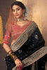 Beloved Black Zari Weaving Silk Festival Wear Saree With Blouse