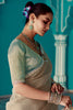 Awesome Beige Border Work Tissue Silk Traditional Saree With Blouse