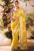 Flamboyant Mustard Yellow Zari Weaving Organza Haldi Wear Saree