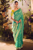 Majestic Aqua Green Zari Weaving Organza Festival Wear Saree