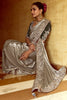Lovable Grey Heavy Border Organza Festival Wear Saree With Blouse