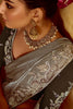 Lovable Grey Heavy Border Organza Festival Wear Saree With Blouse