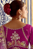 Spectacular Purple Border Work Organza Wedding Saree With Blouse
