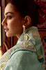 Stunning Sea Green Border Work Organza Engagement Wear Saree