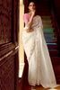 Adorable White Border Work Organza Event Wear Saree With Blouse